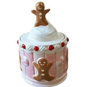 NEW! SHABBY Sweet CHIC GINGERBREAD Man COOKIE JAR